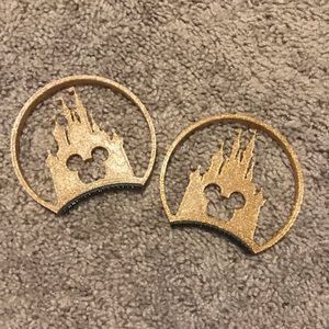 Aloha Ears Design Gold Castle Silhouettes